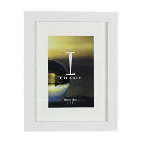 4" x 6" - iFrame Solid White Wood Finish Frame with Mount
