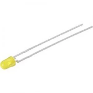 LED wired Yellow Circular 3mm 1.2 mcd 2