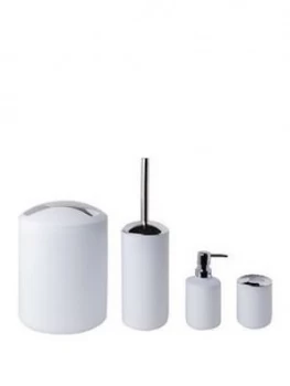 Sabichi White Matte Bathroom 4Pc Accessory Sets