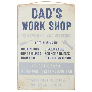 Dad's Work Shop Hanging Sign