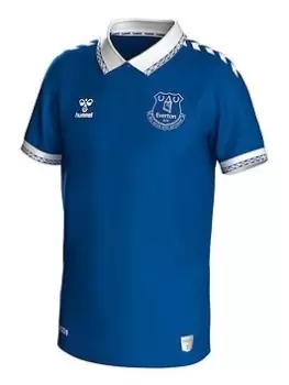 Fanatics Hummel Everton Junior 23/24 Short Sleeved Home Shirt - Blue Size L