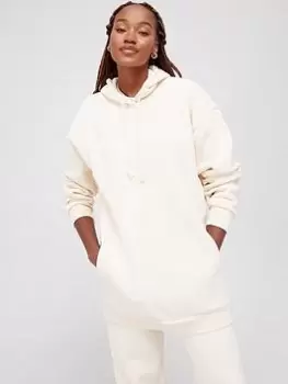 adidas All SZN Long Hoodie - Cream, Size XL, Women