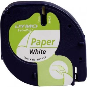 DYMO 91220 Labelling tape Tape colour: White Font colour: Black 12mm 4 m