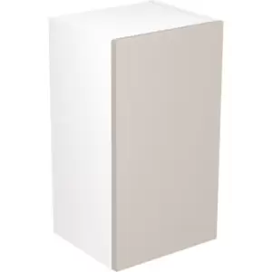 Kitchen Kit Flatpack Slab Kitchen Cabinet Wall Unit Super Gloss 400mm in Light Grey MFC