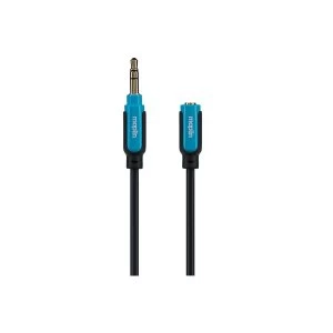 Maplin Premium 3.5mm Stereo 3 Pole Jack Extension Cable - Black, 3m