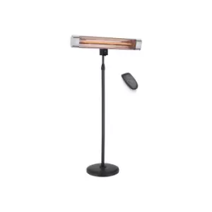 Devola Platinum 2.4kW Stand Mounted Patio Heater with Remote Control IP65 - Silver