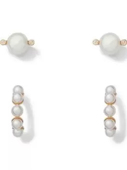 Kate Spade New York Pearl Earring Set - Cream/Gold