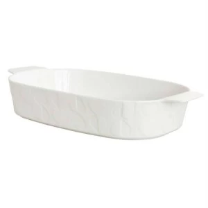 Beau & Elliot Embossed Small Oven Dish - White