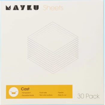 Mayku Cast Transparent 0.5mm PETG Food-safe Sheet - 30 Pack