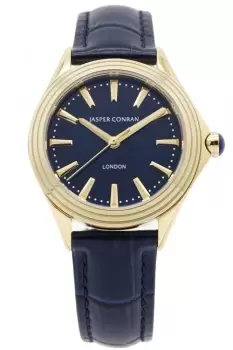 Ladies Jasper Conran London 32mm Watch with a Blue Dial and a Blue Leather strap J1L132071