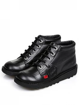 Kickers Junior Kick Stylee Hi School Shoes - Black, Size 11