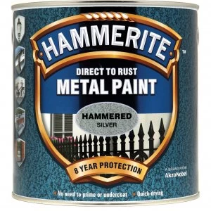 Hammerite Hammered Finish Metal Paint Silver 2500ml