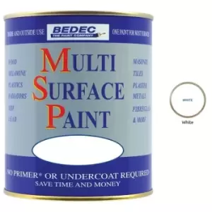 Bedec Multi Surface Paint - Gloss - White - 250ml - White