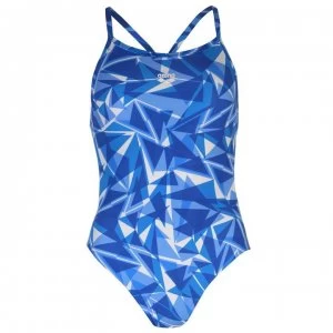 Arena Shattered Glass Swimsuit Ladies - Blue