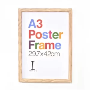 iFrame Wood Finish Poster Frame A3