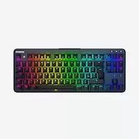 Fnatic miniSTREAK TKL Mechanical Gaming Keyboard Cherry MX SPEED RGB Silver Black - UK Layout