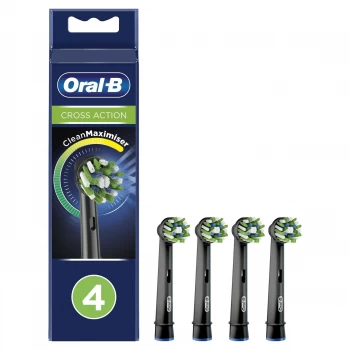 Oral-B Crossaction Refills Black Cleanmax Tech Pack Of 4