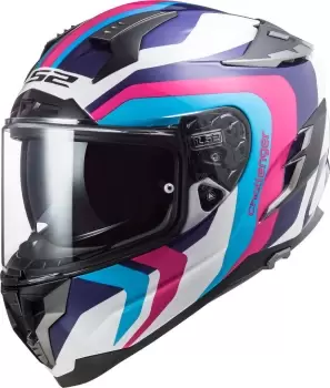 LS2 FF327 Challenger Galactic Helmet, white-pink Size M white-pink, Size M