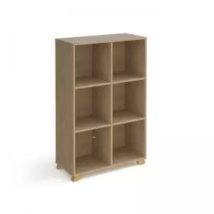 Giza cube storage unit 1370mm high with 6 open boxes and wooden legs -