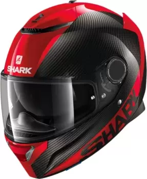 Shark Spartan Carbon Skin Helmet, black-red, Size L, black-red, Size L