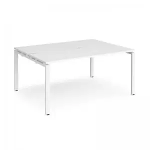 Adapt back to back desks 1600mm x 1200mm - white frame and white top