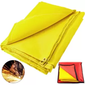 Vevor - Welding Blanket Fiberglass Blanket Heavy-Duty Fire Retardant Blanket for Easy Hanging and Protection from Sparks & Splatters (10'X10', Gold)