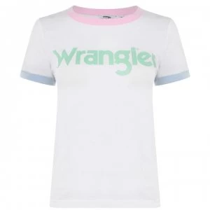 Wrangler Ringer T Shirt - Real White