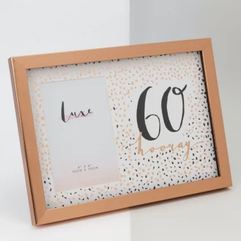 4" x 6" - Luxe Rose Gold Birthday Frame - 60
