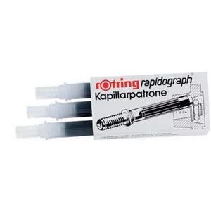 Original Rotring Ink Cartridges for Rapidograph Pens Black Pack 3