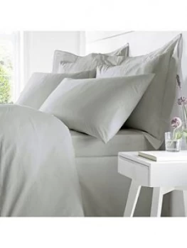 Bianca Cottonsoft Bianca Egyptian Cotton King Size Fitted Sheet In Silver