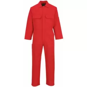 Portwest BIZ1 Red Sz L T Bizweld Flame Retardant Welder Overall Coverall Safety Boiler Suit