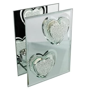 HESTIA? Glass Double Tealight Holder - Crystal Heart