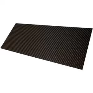 Carbon fibre panel Carbotec (L x W) 350 mm x 150 mm 3 mm