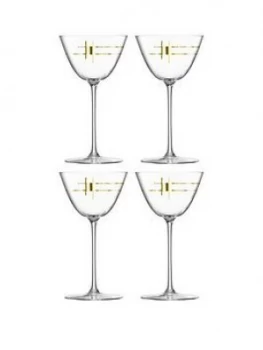 Lsa International Century Martini Glasses ; Set Of 4