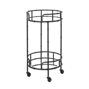 Hill Interiors Round Drinks Trolley in Black