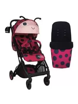 Cosatto Woosh 3 Pushchair - Love Bug Bundle with footmuff, One Colour