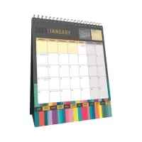 Collins Edge Rainbow Month To View 2023 Desktop Calendar EDDC-23