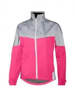 Madison Stellar Reflective Women'S Waterproof Jacket, Fiery Pink/Silver