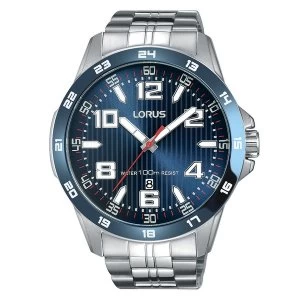 Lorus RH901GX9 Mens Sports Bracelet Watch with Blue Dial