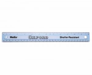 Helix Ruler 30cm Shatterproof Transparent