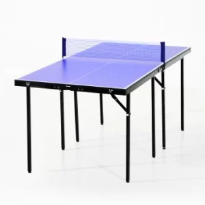 HOMCOM Folding Mini Compact Table Tennis Top Ping Pong Table Set Professional Net Games Sports Training Play Blue