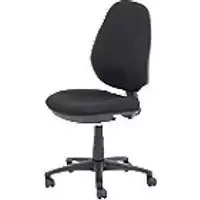 Realspace Permanent Contact Ergonomic Office Chair with Optional Armrest and Adjustable Seat Jura Black