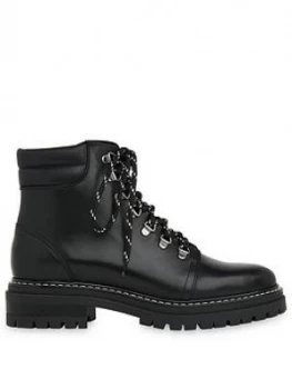 Whistles Amber Lace Up Boot - Black