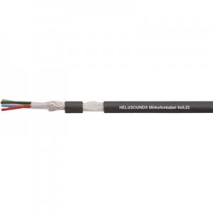 Microphone cable 4 x 0.22mm Black Helukabel
