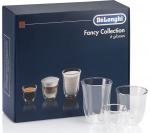 Fancy Collection DLKC302 Double Wall Coffee Glasses - Set of 6