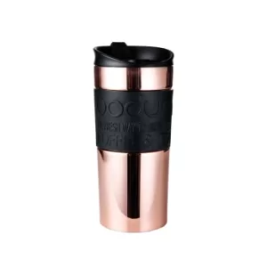 Bodum Stainless Steel Copper 350ml Travel Mug Pink, Gold and Black