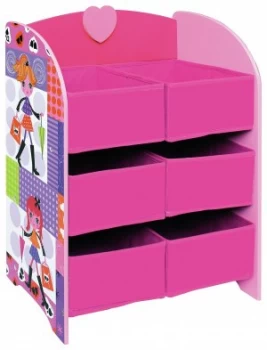 Liberty House Toys Fashion Girl Storage with Six Fabric Bins