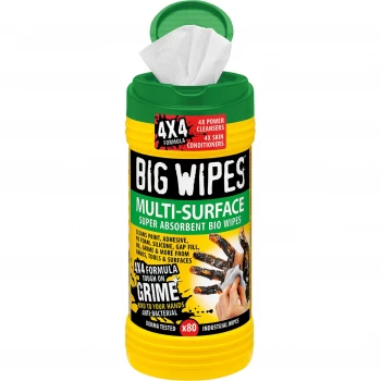 Big Wipes Antibacterial Multi Surface Hand Cleaning Wipes Pack of 80