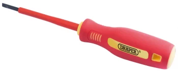 DRAPER 2.5mm x 75mm Fully Insulated Plain Slot Screwdriver. (Sold Loose) 46521