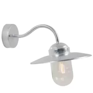 Luxembourg Outdoor Dome Wall Lamp Galvanized, E27, IP54